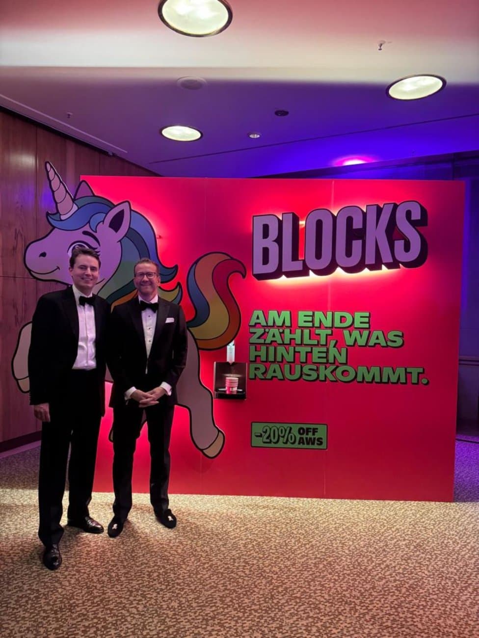 Blocks founders at the unicorn wall